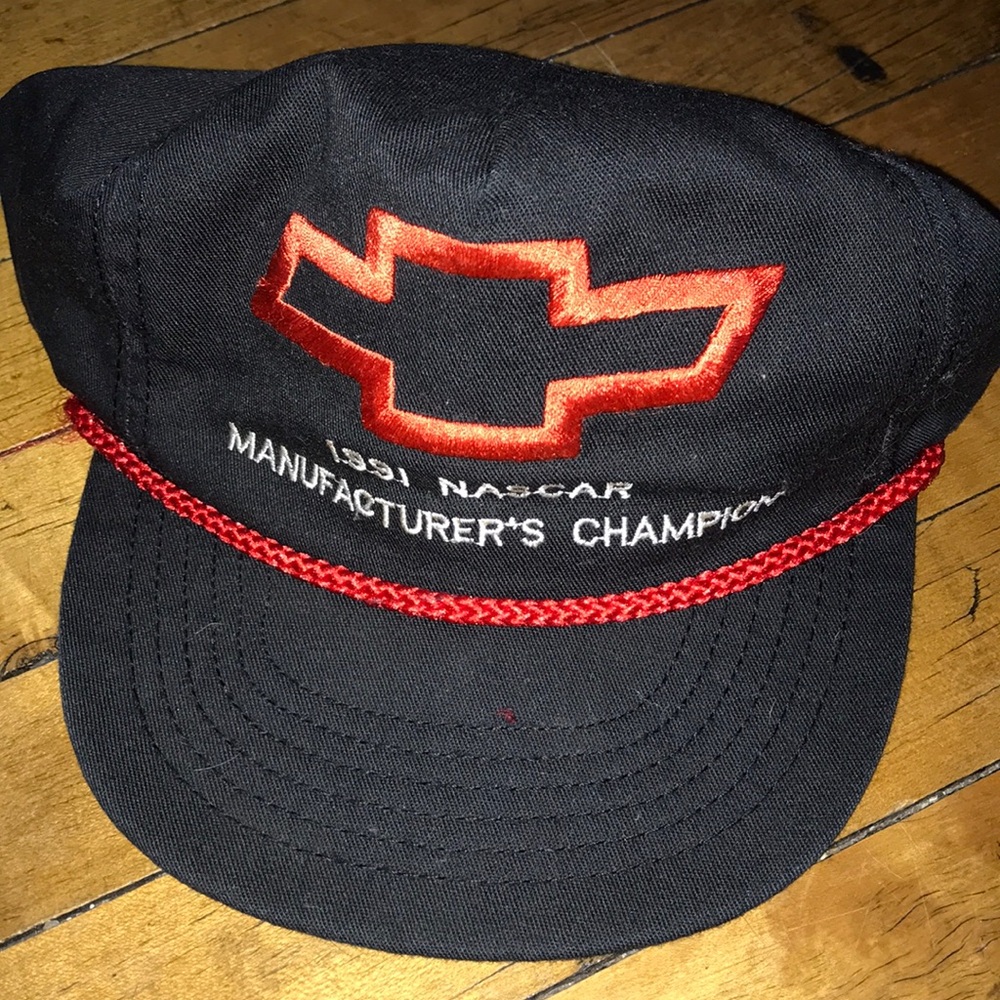 Chevrolet 1991 NASCAR Manufacturer's Champion Black Cap with Red Logo